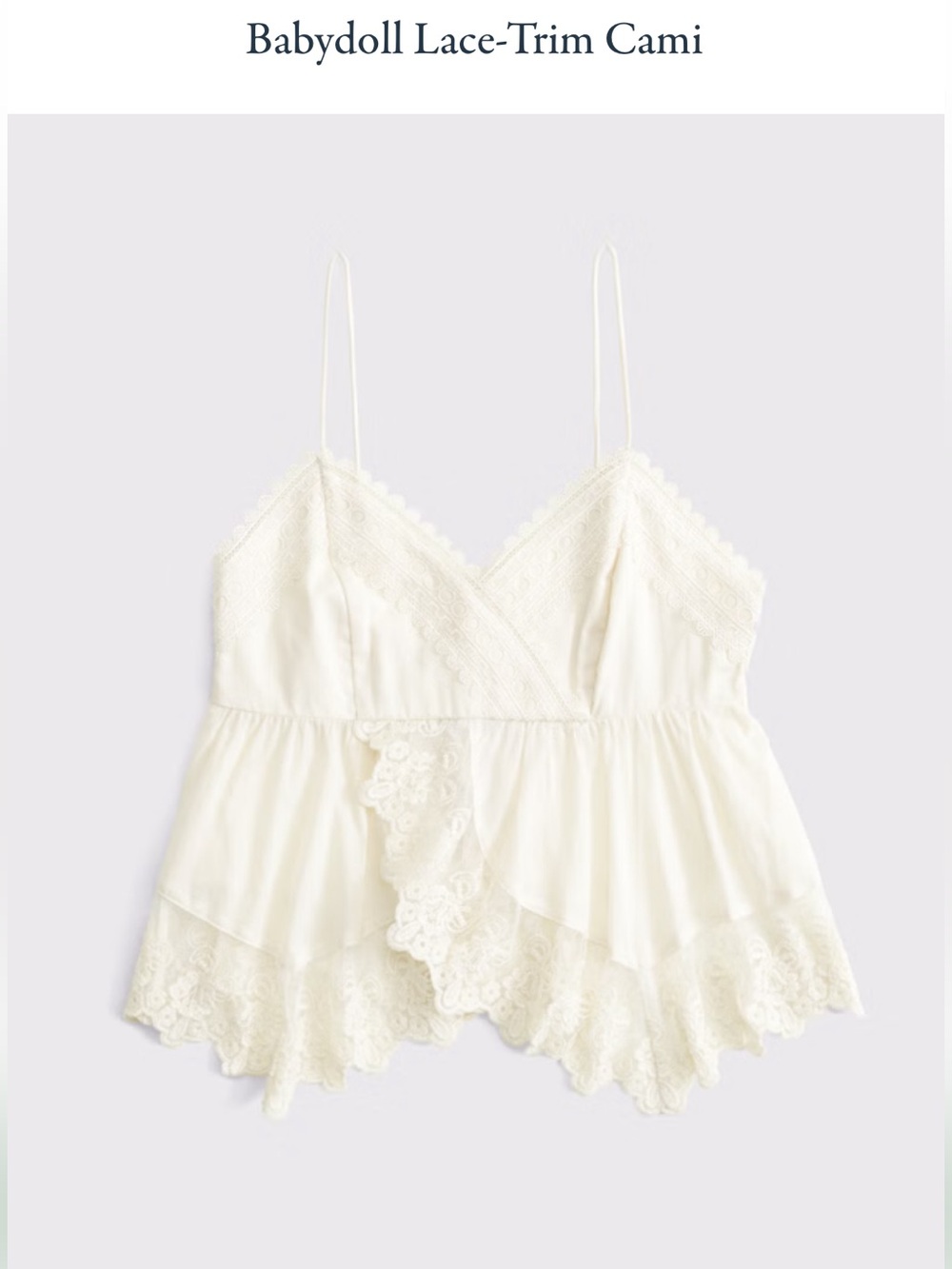 Abercrombie Babydoll Lace-Trim Cami
